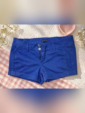 Express Women's High Waist Blue Shorts Size 6